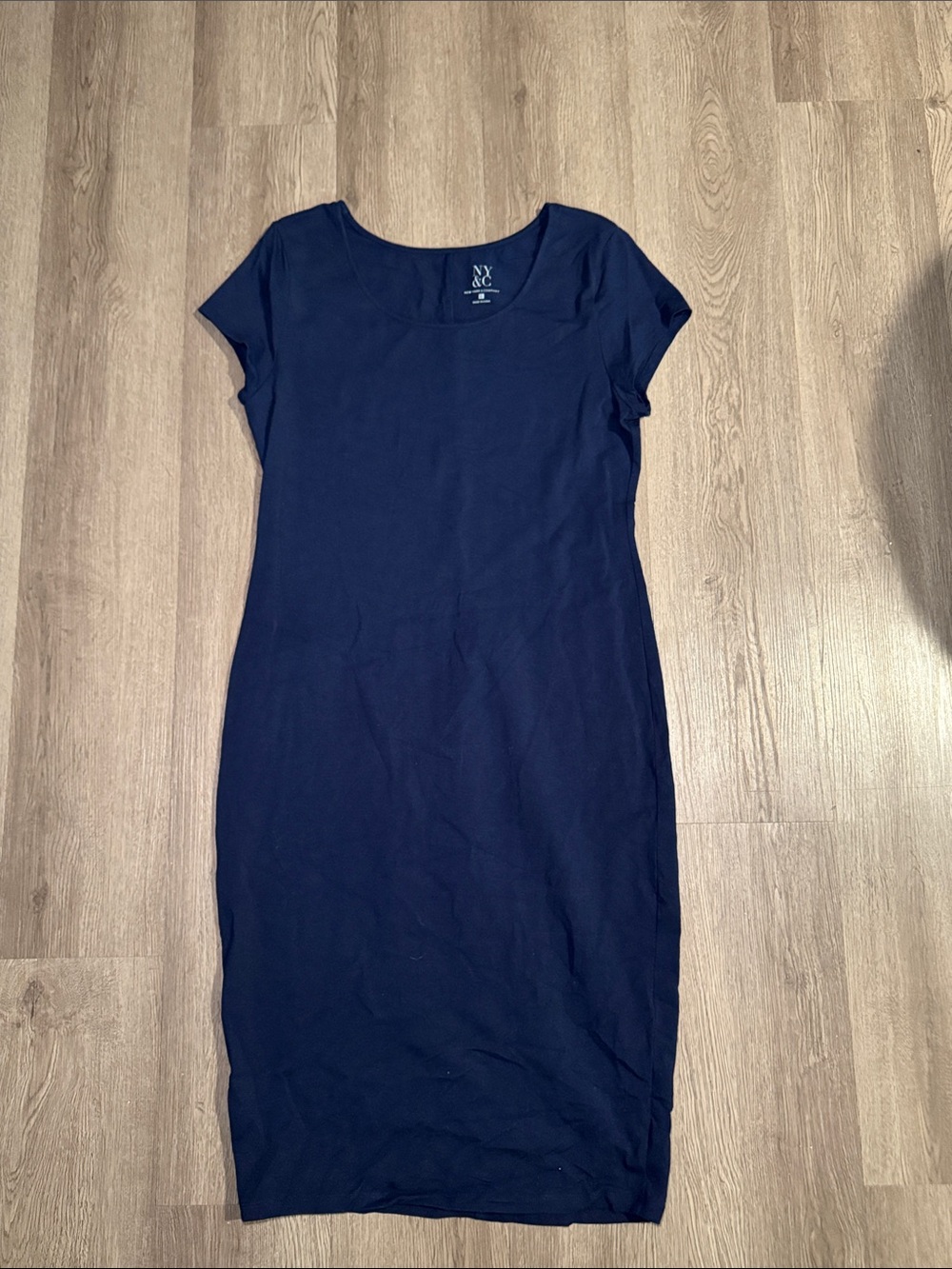 New York & Company Navy Blue Midi Dress